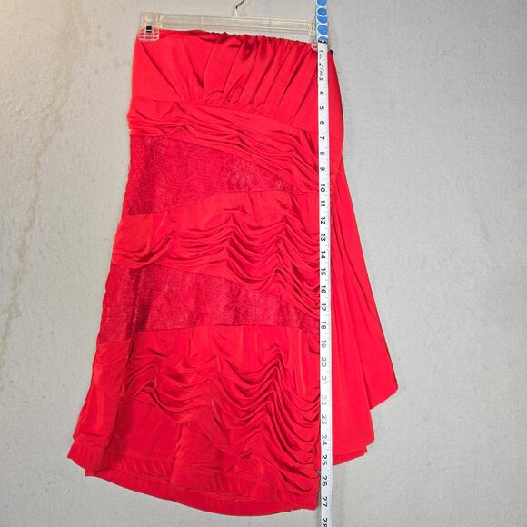 XOXO Womens Medium Strapless Mini Dress Bodycon Event Romantic Feminine Holiday - Picture 6 of 10